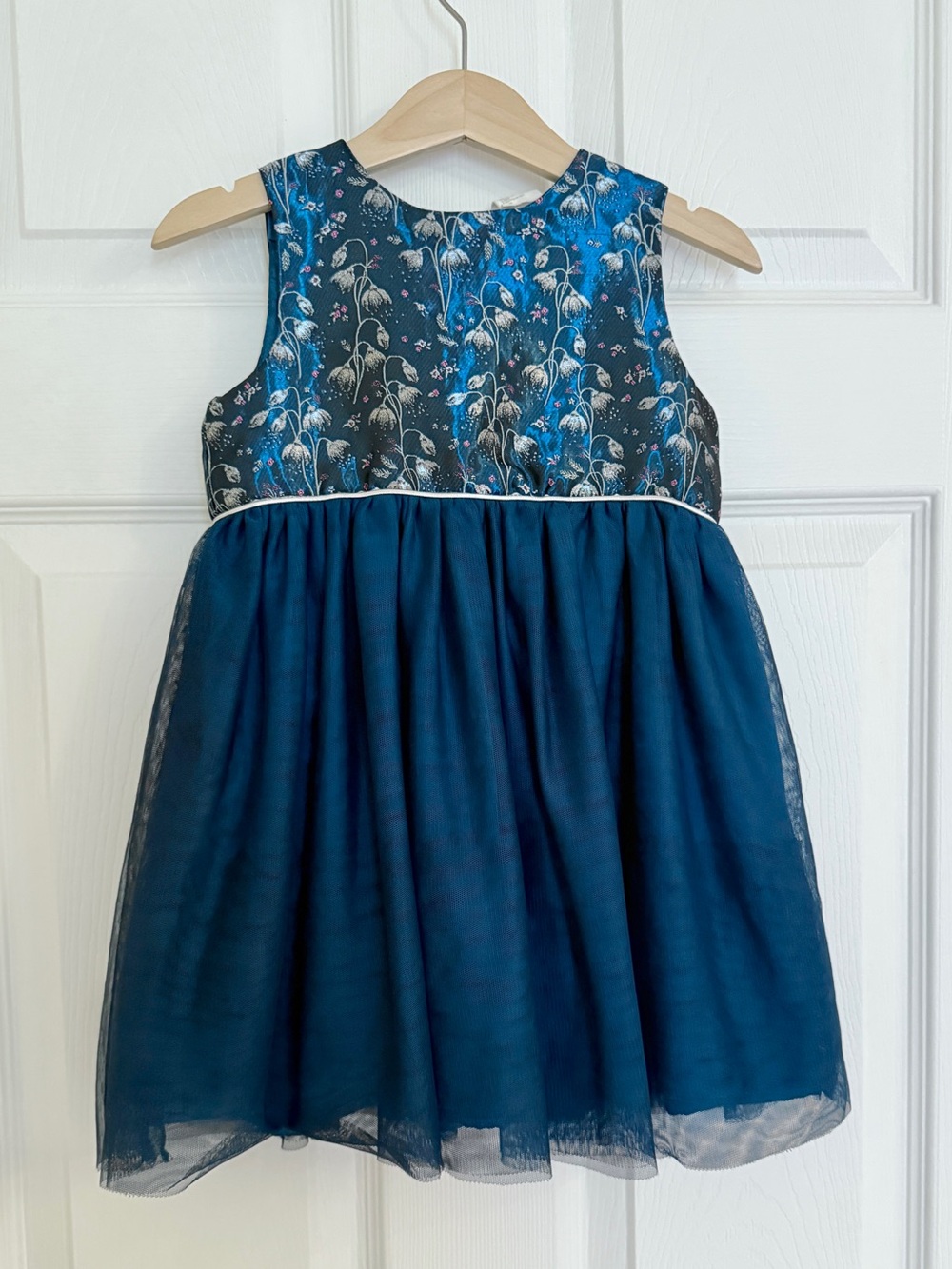 Size 1.5–2Y  H&M Toddler Girls Teal Floral Tulle Party Dress